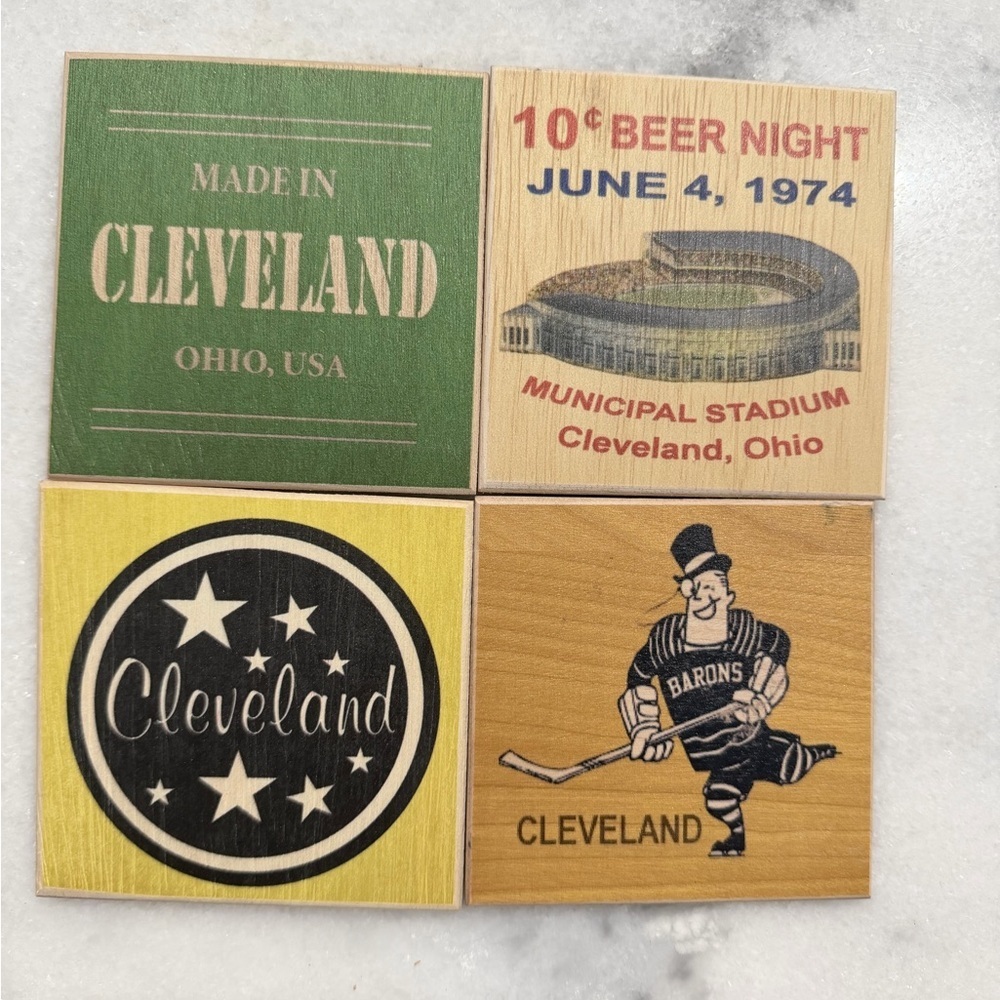 Cleveland Themed Coasters Set